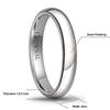 CROWNAL 1mm 2mm 3mm 4mm 5mm 6mm 7mm 8mm Tungsten White/Yellow Gold/Rose Gold Plated Wedding Band Ring Men Women Plain Dome Polished Comfort Fit Size 3 to 17(White 4mm,11) view 3