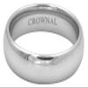 CROWNAL 1mm 2mm 3mm 4mm 5mm 6mm 7mm 8mm Tungsten White/Yellow Gold/Rose Gold Plated Wedding Band Ring Men Women Plain Dome Polished Comfort Fit Size 3 to 17(White 6mm,15.5) view 2