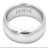 CROWNAL 1mm 2mm 3mm 4mm 5mm 6mm 7mm 8mm Tungsten White/Yellow Gold/Rose Gold Plated Wedding Band Ring Men Women Plain Dome Polished Comfort Fit Size 3 to 17(White 5mm,5.5) view 2