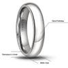 CROWNAL 1mm 2mm 3mm 4mm 5mm 6mm 7mm 8mm Tungsten White/Yellow Gold/Rose Gold Plated Wedding Band Ring Men Women Plain Dome Polished Comfort Fit Size 3 to 17(White 5mm,5.5) view 3