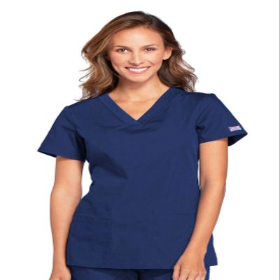 Cherokee womens V-neck Top Medical Scrubs, Navy, 4X-Large Plus