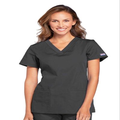 Cherokee Women's V-Neck Top, Pewter, XXXX-Large