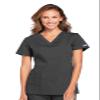 Cherokee Women's V-Neck Top, Pewter, XXXX-Large view 1