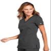 Cherokee Women's V-Neck Top, Pewter, XXXX-Large view 2