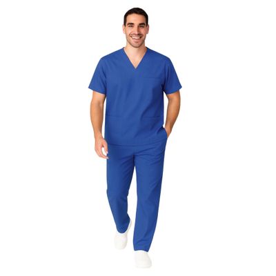M&M SCRUBS Men Scrub Set Medical Scrub Top and Pants XS True Navy Blue