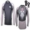 Ring to Cage Elite Air-Vent 2.0 Sublimation Short Sleeve Rash Guard - Full or Short Sleeve (Large, Full Sleeve) Black/White view 1