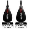 Z&J SPORT 3-Piece SUP Paddle 172-220cm Adjustable, Full Carbon Stand-up Paddlefor Waves (TG-S: 20.3cm*43.5cm, 84sq. in) view 2