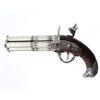 Denix French 18th Century 4 Barrel Flintlock Pistol with Antique Gray Finish-Wood view 2
