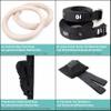 PULLUP & DIP Premium Gymnastic Rings, Wooden Gym Rings for Calisthenics - Wide Straps with Length Markings + Door Anchor + Carry Bag + Exercise Guide, Calisthenics Rings view 2