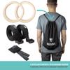 PULLUP & DIP Premium Gymnastic Rings, Wooden Gym Rings for Calisthenics - Wide Straps with Length Markings + Door Anchor + Carry Bag + Exercise Guide, Calisthenics Rings view 4