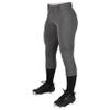 CHAMPRO Tournament Traditional Low-Rise Softball Pants, Girls' X-Large, Graphite view 1
