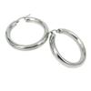 316L stainless steel jewelry earrings two color female fashion earrings Hot Women (silver Diameter 30mm) view 1