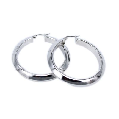 2color 316L stainless steel jewelry women earrings Gold color fashion jewelry ear ring Features (silver Diameter 40mm)