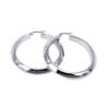 2color 316L stainless steel jewelry women earrings Gold color fashion jewelry ear ring Features (silver Diameter 40mm) view 1