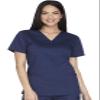 Cherokee Scrub for Women Modern Classic V-Neck Top with 3 Pockets, 2-Way Stretch, Ultra Soft & Breathable Fabric Plus Size - WW630, 4XL, Navy view 1
