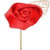 Flairs New York Gentleman's Essentials Premium Handmade Flower Lapel Pin Boutonniere (Pack of 1 Pin, Bright Red [Rose Gold Leaf]) view 1