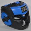 Diagonal Improved-Vision Full Face Headgear for Boxing, Muay Thai, MMA, Kickboxing (Blue, Medium) view 3