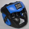 Diagonal Improved-Vision Full Face Headgear for Boxing, Muay Thai, MMA, Kickboxing (Blue, X-Large) view 2