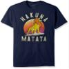 Disney Young Mens Lion King Simba Warrior Roar Graphic Tee Shirt, Navy, Small view 1