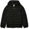 Amazon Essentials Girls' Lightweight Water-Resistant Packable Hooded Puffer Jacket, Black, Large view 1