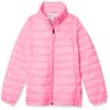 Amazon Essentials Girls' Lightweight Water-Resistant Packable Mock Puffer Jacket, Neon Pink, Small view 1
