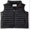 Amazon Essentials Boys' Lightweight Water-Resistant Packable Hooded Puffer Vest, Black, X-Small view 1