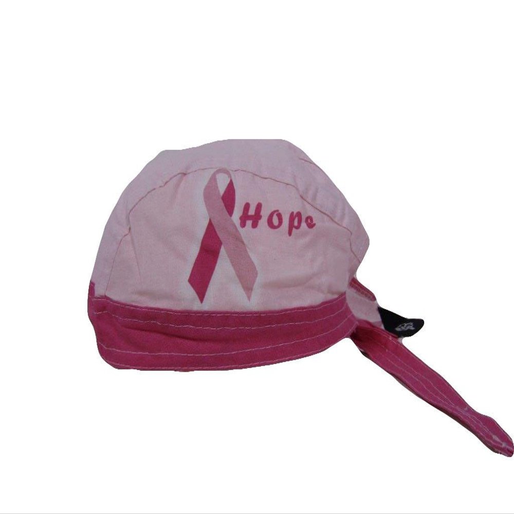 AES Breast Cancer Pink Ribbon Awareness Hope Cure Do Rag Skull Cap Head Wrap