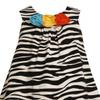 Bonnie Jean Little Girls 2T-6X Multicolor Ruffle Border Zebra Stripe Knit Dress, Black/White, 2T view 3