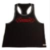 Fitted Stringer Hardcore Bodybuilder Tank Top with Red Armed and Dangerous view 1