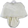 RoRoDox Warm Faux Fur Wedding Shawl Perfect for Wedding/party/show (Ivory Medium Size) view 2