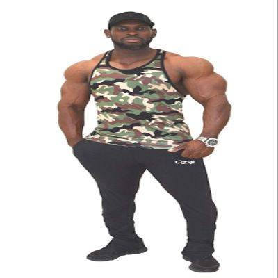 Crazee Wear Men's Camo Workout Bodybuilding Weight Lifting Stringer Gym Fitness Training Tank Top