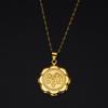 24K Gold Allah Pendant Necklace Earring Set Religious Islamic Jewelry (Pendant Necklace) view 4