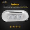 Partsam 4pcs 3" LED Oblong Stainless Courtesy Light Submersible Yacht Marine Boat Deck Lights, Walkways Step storage Led Interior Exterior courtesy Lights lighting, Suface Mount, 12V view 2