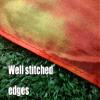 Winged Sirenny 98" Hand Painted Flowy Silk Ribbon Streamer with Rods, Church Liturgical Praise, Worship Adoration Dance Ribbon Banner (Yellow-Orange-red-Pink-Purple) view 4