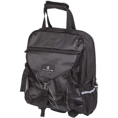 M-Wave Amsterdam TR S Pannier Single Bag - Black/Silver, 38x20x45 cm