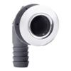 White Water - Marine 316 Stainless Steel Trim with Nylon Body Thru-Hull | 90 Degree Angle | Fits 1-1/2" Tube, for Boat, Yacht, Plumbing | Resistant to Corrosion view 1