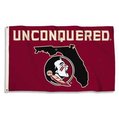 BSI PRODUCTS, INC. - Florida State Seminoles 3x5 Flag with Heavy-Duty Brass Grommets - FSU Football, Basketball and Baseball Pride - Durable for Indoor and Outdoor Use - Great Fan Gift - Unconquered