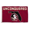 BSI PRODUCTS, INC. - Florida State Seminoles 3x5 Flag with Heavy-Duty Brass Grommets - FSU Football, Basketball and Baseball Pride - Durable for Indoor and Outdoor Use - Great Fan Gift - Unconquered view 1