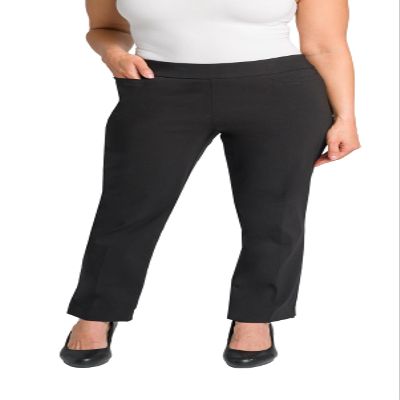 Briggs New York Women's Super Stretch Millennium Welt Pocket Pull on Career Pant, Black, 10