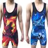 TRI-TITANS Ry Reversible Red and Blue Wrestling Singlet - Freestyle Greco Roman Folkstyle - Red and Blue Mens & Youths (Adult XL: 185lbs-200lbs) view 1