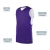 Augusta Sportswear Alley-OOP Reversible Jersey, Purple/White, M view 4