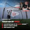 PowerNet Baseball Softball Practice Net 7x7 with Baseball Accessories for Practice Pitching, Batting & Fielding, Ball Caddy, Weighted Baseballs, Tee (Black 7x7 Net & Tee) view 2
