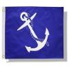 12x18 Nautical Ensign Blue Anchor Port Captain Boat Double Sided Nylon Flag House Banner Double Stitched Fade Resistant Premium Quality
