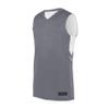 Augusta Sportswear Youth Alley-OOP Reversible Jersey, Graphite/White, M view 1