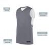 Augusta Sportswear Youth Alley-OOP Reversible Jersey, Graphite/White, M view 4