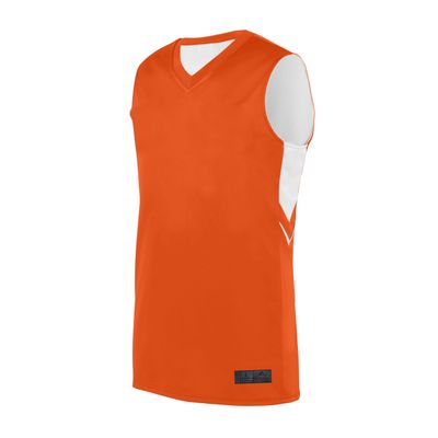 Augusta Sportswear Youth Alley-OOP Reversible Jersey, Orange/White, M