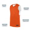 Augusta Sportswear Youth Alley-OOP Reversible Jersey, Orange/White, M view 4