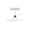Silvershake 2.32ct. 7mm Natural Round Emerald Green Agate 925 Sterling Silver Halo Leverback Dangle Earrings view 4