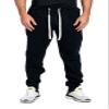PROGO USA Men's Joggers Sweatpants Basic Fleece Marled Jogger Pant Elastic Waist (2X-Large, Black) view 1