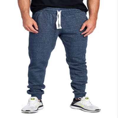 PROGO USA Men's Joggers Sweatpants Basic Fleece Marled Jogger Pant Elastic Waist (2X-Large, Marled Navy)